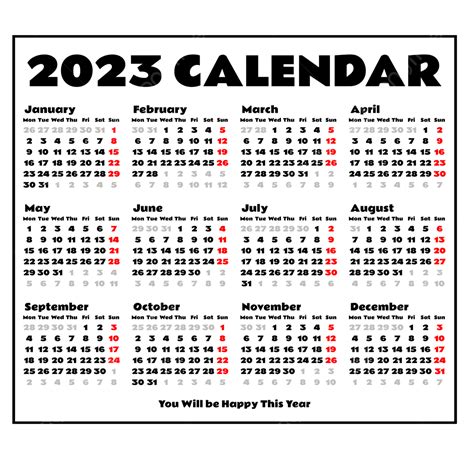 月曆 2023|2023日曆表，2023日曆查詢，2023年歷表，2023年的日曆表